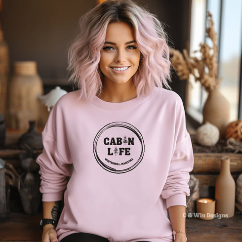 Our Cabin Life sweatshirt is perfect for those who love spending time in the great outdoors, whether it's camping, hiking, or simply enjoying a cozy night in a cabin.